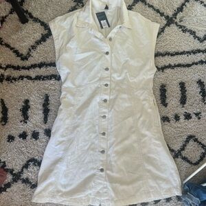 Target White Button-Down Denim Dress